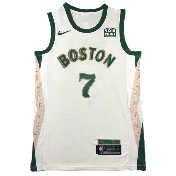 NBA 城市版球衣 波士頓塞䫛提克隊  BROWN 白色